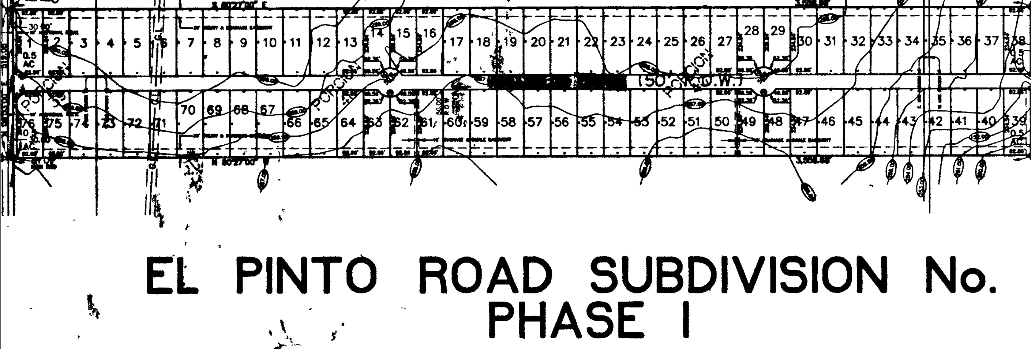 El Pinto Road Subdivision No. 2, Phase I subdivision plat map — lots for sale in Sullivan City, TX