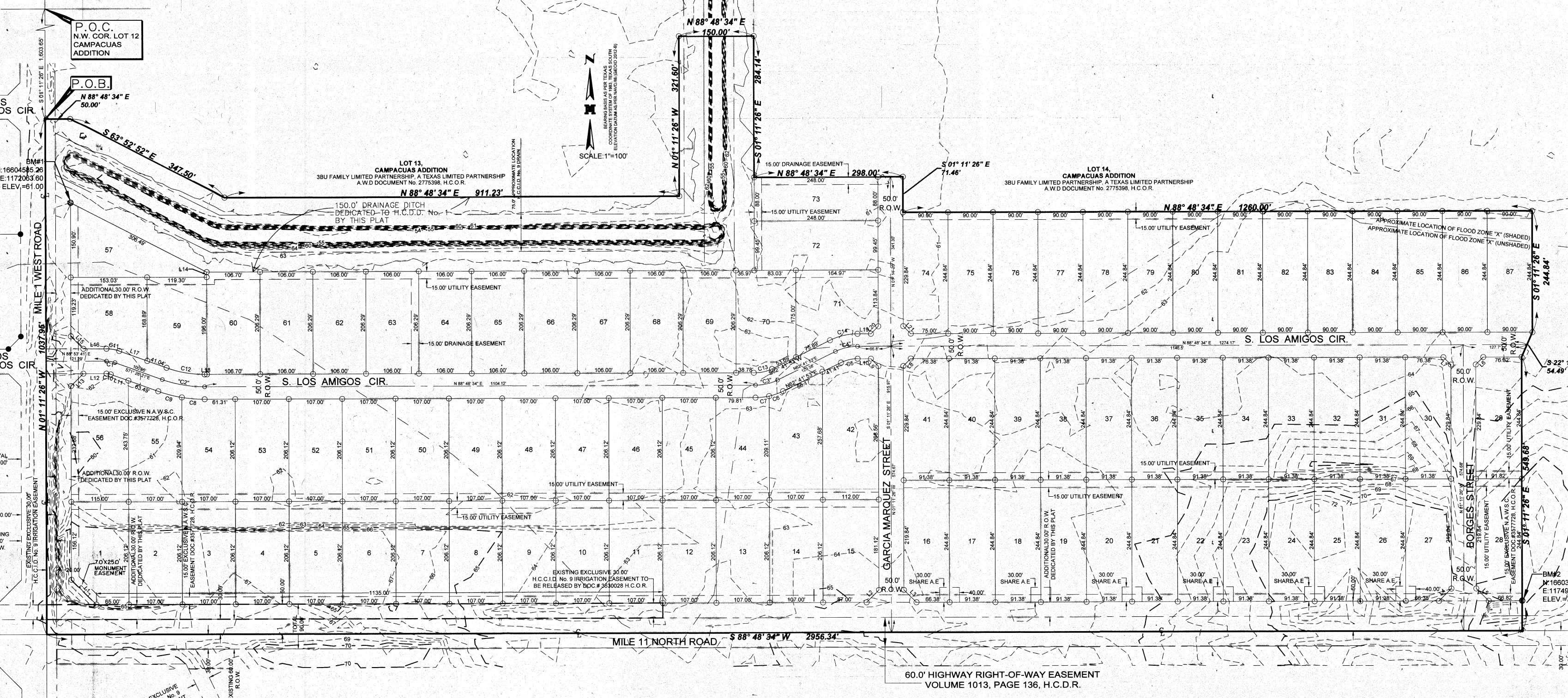 Maravillas Estates PH IV subdivision plat map — lots for sale in Mercedes, TX