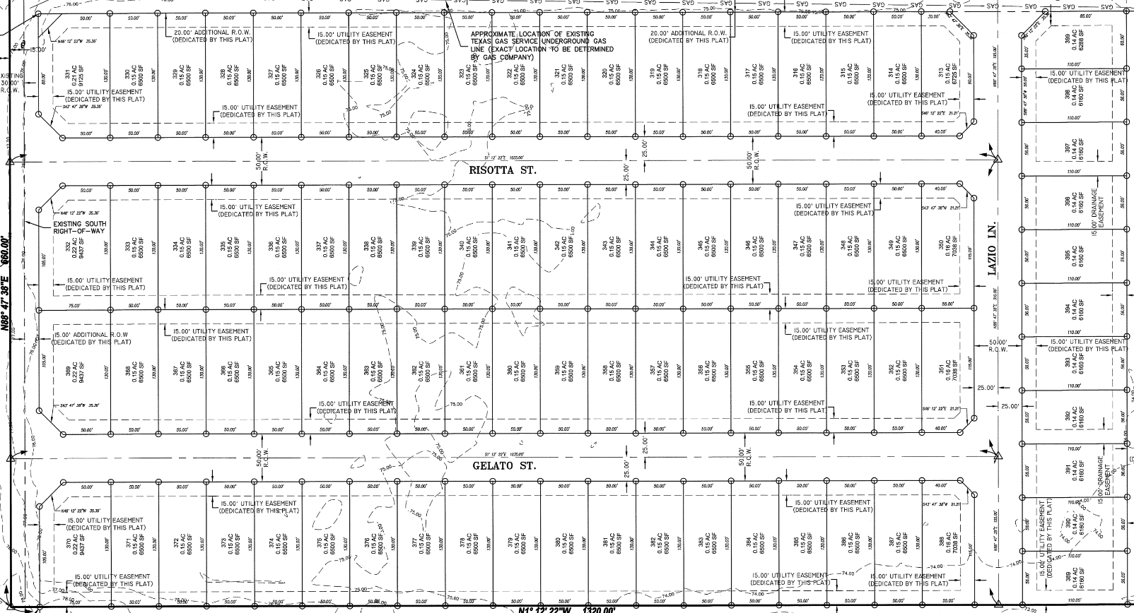 Milanos Estates Phase IV subdivision plat map — lots for sale in Weslaco, TX